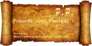 Pokoráczki Paszkál névjegykártya